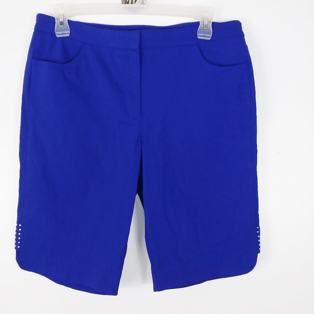 Hiview blue, bottom side studded shorts, Size 14